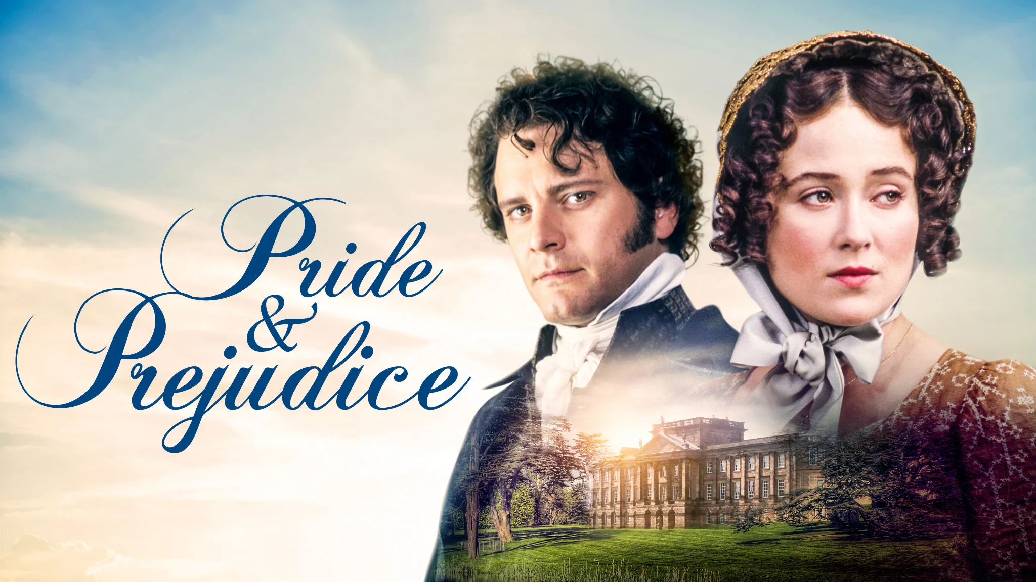 إليزابيث بينيت والسيد دارسي في صورة Pride and Prejudice بنسخة ١٩٩٥.